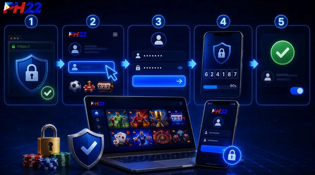 Members Follow Each Step to Login PH22