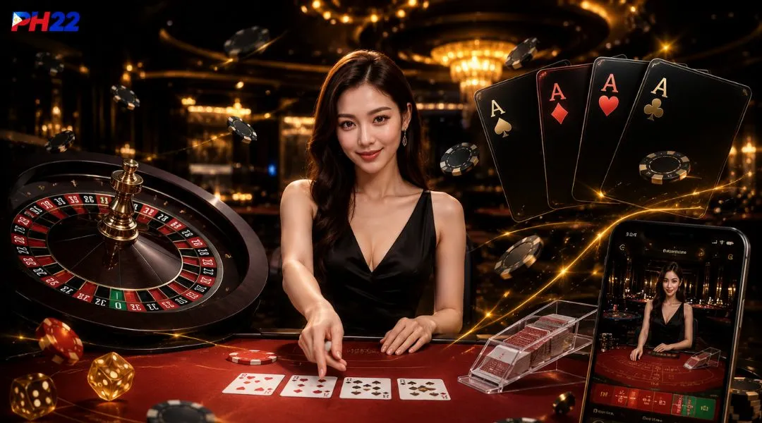 PH22 Live Casino Brings Thrilling Red-and-Black Atmosphere