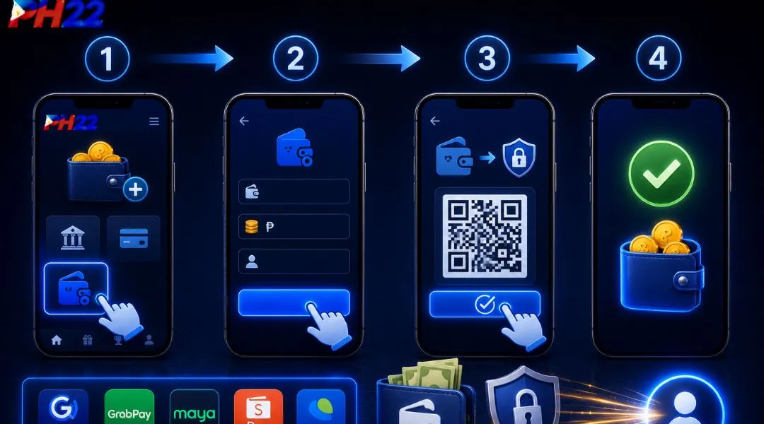 Steps to Deposit into PH22 Using E-Wallets