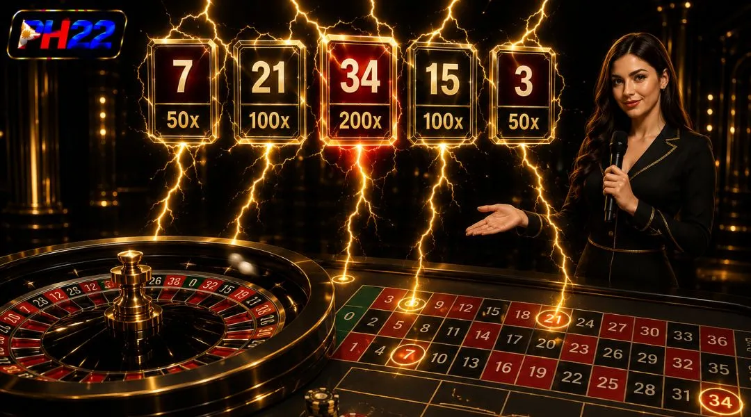 The Lightning Roulette PH22 feature and payout mechanics